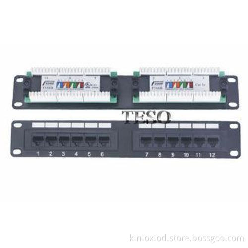 Network 24 Port Ethernet Patch Panel Shielded , Cat5 Patch